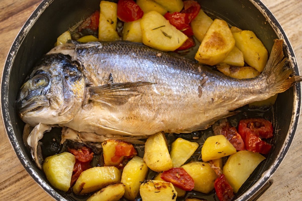 baked sea bream